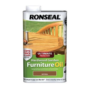 Ronseal Ultimate Protection Hardwood Garden Furniture Oil Clear 1l