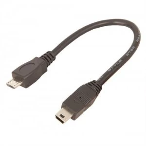Urban Factory Cable Mini USB Male to Micro USB 15cm Black (retail packaging)
