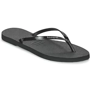 Havaianas YOU METALLIC womens Flip flops / Sandals (Shoes) in Black / 4,1 / 2,5,8,3 / 4,6 / 7