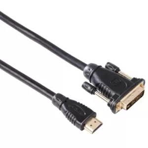 Hama Adapter Cable DVI Plug - HDMI Plug Gold-Plated Double Shielded 2m