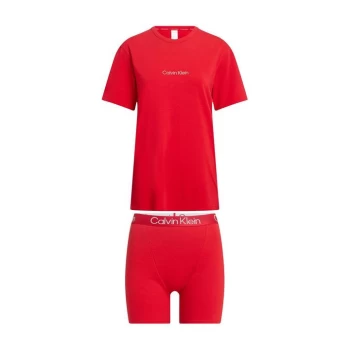 Calvin Klein Mod Structure Pyjama Set - Rustic Red XMK