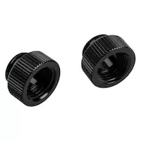 Bitspower Touchaqua Adapter Male to Female G1/4 Black Fitting - 2-pack