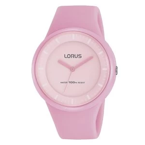 Lorus RRX25FX9 Light Pink Soft Silicone Strap Watch