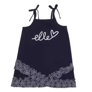 Elle Elle Frill Hem Dress Bb99 - Blue