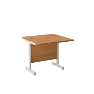 800 X 600 Single Upright Rectangular Desk Nova Oak-White