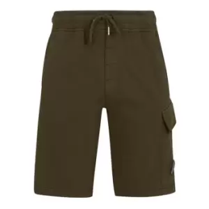 CP COMPANY Lens Fleece Shorts - Green
