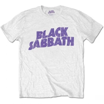 Black Sabbath - Wavy Logo Kids 3 - 4 Years T-Shirt - White