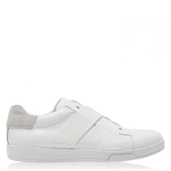 Calvin Klein Baku Brushed Leather Trainers - White