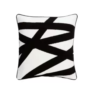 Nalu Nicole Scherzinger Cebu Cushion 50cm x 50cm, Black & White
