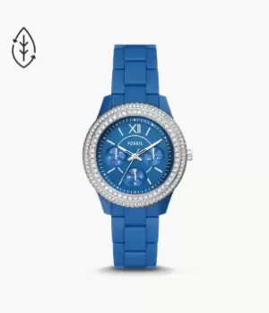 Fossil Women Stella Multifunction Blue Castor Oil Watch