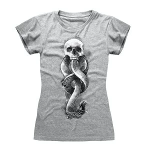 Harry Potter - Dark Arts Snake Womens X-Large T-Shirt - Grey