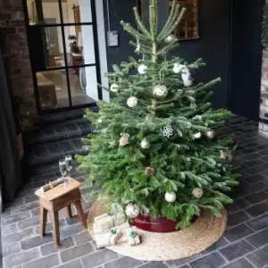 120cm Seagrass Spiral Christmas Tree Mat Natural