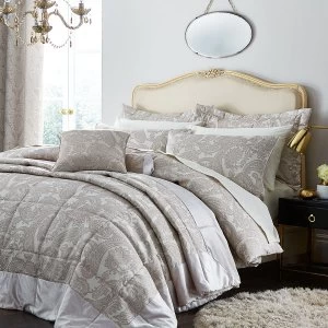 Catherine Lansfield Opulent Jacquard Champagne Bed Set - Single