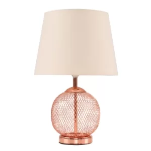Regina Touch Table Lamp with Beige Tapered Shade