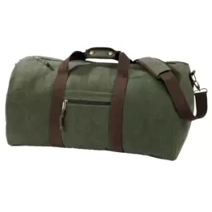 Quadra Vintage Canvas Holdall Duffle Bag - 45 Litres (Pack of 2) (One Size) (Vintage Military Green)