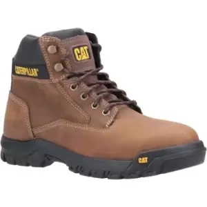 CAT Median S3 Lace Up Safety Boots Brown Size 8