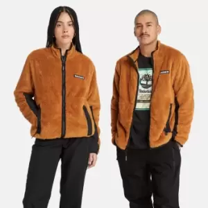 Timberland All Gender High Pile Fleece Jacket In Orange Yellow Men, Size M