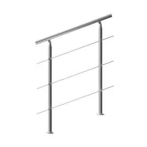 Banister Stainless Steel 3.3ft 3 Crosspieces