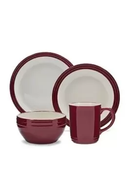 Tower Barbary & Oak Foundry Bordeux Red 16 Piece Dinner Set