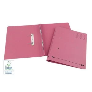 Elba Foolscap Spring Transfer File 285gsm 35mm Pink Pack of 25