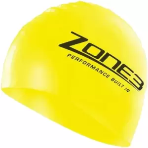Zone3 Silicone Swim Cap - Hi Vis Yellow - Yellow