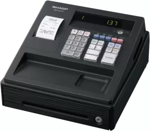 Sharp XE A137 Cash Register Thermal Print 200PLUs 8 Departments Black