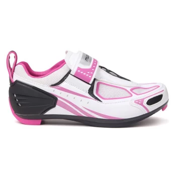 Muddyfox TRI100 Ladies Cycling Shoes - White/Blk/Pink