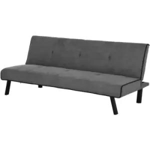 Homcom - 3-Seater Sofa Bed Adjustable Back Velvet-Touch Padded Single Bed Recliner