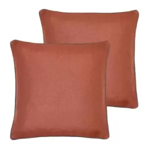 Paoletti Bellucci Twin Pack Polyester Filled Cushions Spice/Mocha 45 x 45cm