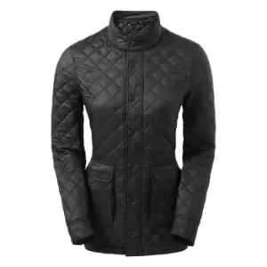 2786 Womens/Ladies Quartic Quilt Jacket (L) (Black)
