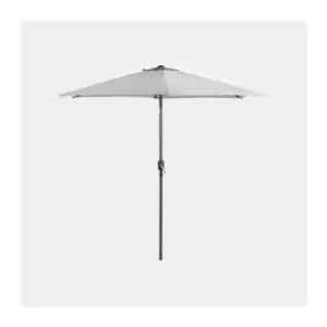 2.7M Steel Powder Coated Parasol - UV30+ Crank and Tilt Umbrella for Outdoor, Garden and Patio - Grey - Vonhaus