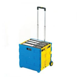 PROPLAZ Trolley Blue & Yellow 2 Castors Lifting Capacity: 35kg mm x 990mm x 460