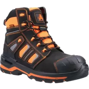 Amblers Safety - Amblers Unisex Adult Radiant Nubuck Safety Boots (10 uk) (Black/Orange) - Black/Orange