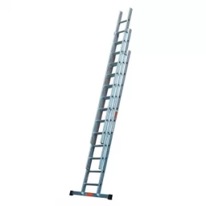1102-038 3.0M Aluminium Pro EN131 Triple Ladder