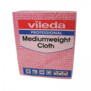 Vileda Red Medium Weight Cloth (Pack of 10)