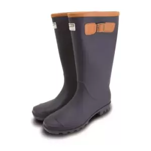 Town & Country Town and Country Pvc Fleece Lined Burford Wellington Boots - Navy - 12, Buckled
