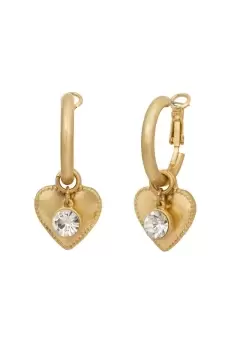 Gold 'Love Hearts' Interchangeable Hoop Earrings