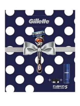 Gillette Fusion Razor For Men + Shaving Gel 75ml + Stand Gift Set