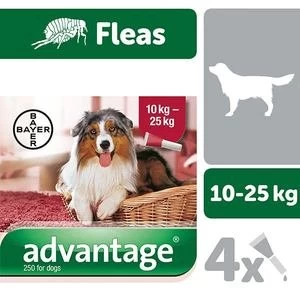 Advantage Flea Treatment 250 Spot For Dogs Between 10KG-25KG