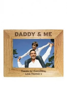 Personalised Daddy & Me Wooden Photo Frame In 3 Sizes