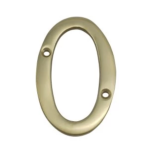 Select Hardware Brass House Number 0