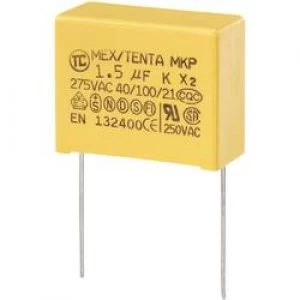 MKP X2 suppression capacitor Radial lead 1.5 uF 280 V AC 10 27.5mm L x W x H 32 x 15 x 25mm MKP X2