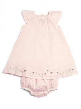 Mamas & Papas Embroidered Dress & Knickers Baby Girls