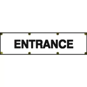 Entrance Sign - Polished Gold & Black Effect Laminate with Self-Adhesive Backing - 200 x 50mm