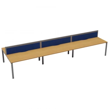 CB 6 Person Bench 1200 x 780 - Oak Top and Silver Legs