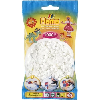 Hama - 1000 Beads in Bag (White)