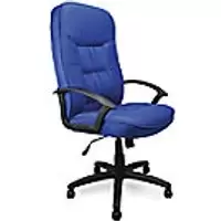 Nautilus Designs Ltd. High Back Fabric Executive Armchair with Sculptured Stitching Detail Blue