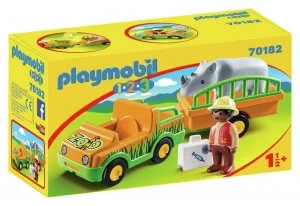 Playmobil 70182 Zoo Vehicle N Rhinoceros Playset
