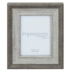 5" x 7" - Impressions Grey Wash Wood Effect Photo Frame