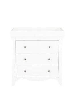 CuddleCo Clara 3 Drawer Dresser & Changer White